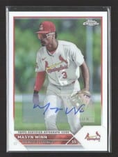 2023 Topps Pro Debut Chrome Autographs Refractor Masyn Winn #PDC-161 card