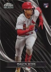 2024 Topps Chrome Black Base Set Masyn Winn #46 card