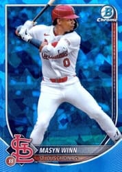 2025 Bowman Chrome Sapphire Edition Base Set Masyn Winn #64 card