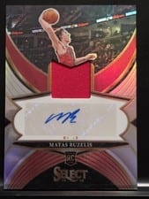 2024-25 Panini Select Rookie Jersey Autographs Matas Buzelis #RJA-BUZ card