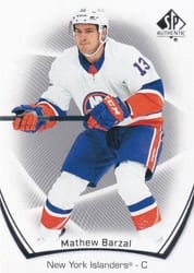 2021-22 SP Authentic Base Set Mathew Barzal #71 card