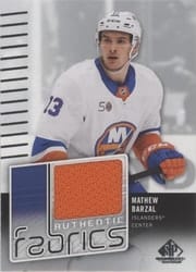 2022-23 SP Game Used Authentic Fabrics Mathew Barzal #AF-MB card