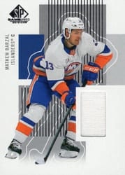 2022-23 SP Game Used Retro Renovations Jersey Mathew Barzal #RR-MB card