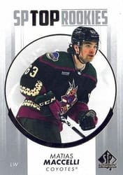 2022-23 SP Authentic Top Rookies Matias Maccelli #TR-20 card