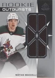 2022-23 SP Game Used Rookie Outbursts Jersey Matias Maccelli #RO-MM card