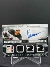 2022-23 Upper Deck Premier 2022 Premier Rookie Autograph Jersey Matias Maccelli #PRA-MM card