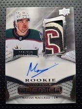2022-23 Upper Deck Premier Acetate Rookie Autograph Patch Matias Maccelli #AR-MA card