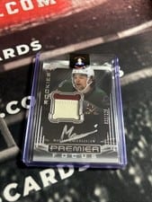 2022-23 Upper Deck Premier Premier Focus Rookies Autograph Patch Matias Maccelli #PFPR-MM card
