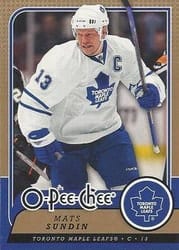 2008-09 O-Pee-Chee Base Set Mats Sundin #38 card