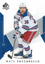 2018-19 SP Authentic Base Set Mats Zuccarello #92 card