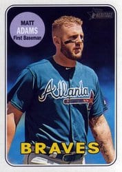 2018 Topps Heritage Base Set Matt Adams #270 card