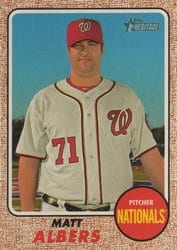 2017 Topps Heritage Base Set Matt Albers #634 card