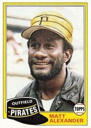 1981 Topps Base Set Matt Alexander #68 card