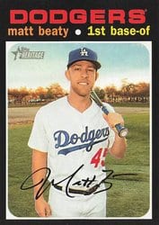 2020 Topps Heritage Base Set Matt Beaty #14 card
