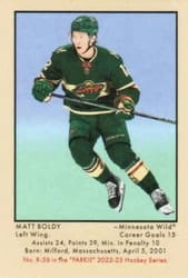 2022-23 Parkhurst Champions 51 Retros Matt Boldy #R-56 card