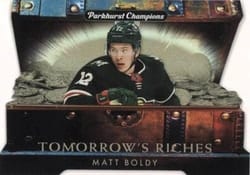 2022-23 Parkhurst Champions Tomorrow's Riches Matt Boldy #TR-8 card