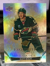 2022-23 Upper Deck Black Diamond Exquisite Collection Rookies Matt Boldy #R-MB card