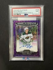 2022 O-Pee-Chee Platinum Rookie Autograph Matt Boldy #R-MB card
