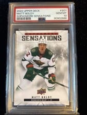 2022 Upper Deck Sophomore Sensations Matt Boldy #SO-1 card