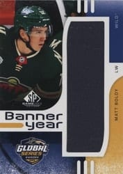 2024-25 SP Game Used 2023 Global Series Sweden Banner Year Relics Matt Boldy #BYGS-MB card