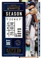 2020 Panini Contenders Base Set Matt Boyd #16 card