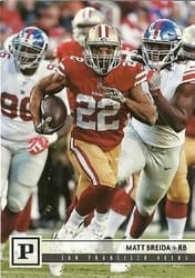 2018 Panini Base Set Matt Breida #261 card