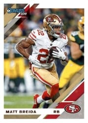 2019 Donruss Base Set Matt Breida #221 card