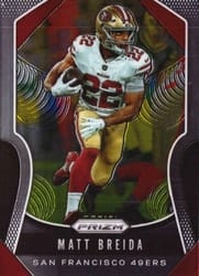 2019 Panini Prizm Base Set Matt Breida #254 card