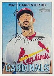 2016 Topps Heritage Base Set Matt Carpenter #327 card