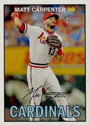 2016 Topps Heritage Base Set Matt Carpenter #327b card