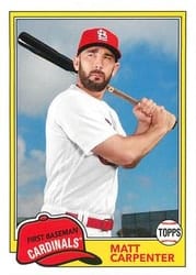2018 Topps Archives Base Set Matt Carpenter #291 card