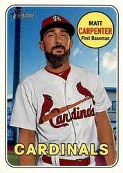 2018 Topps Heritage Base Set Matt Carpenter #18 card