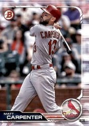 2019 Bowman Base Set Matt Carpenter #74 card