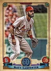 2019 Topps Gypsy Queen Base Set Matt Carpenter #292 card