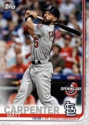 2019 Topps Opening Day Base Set Matt Carpenter #168 card