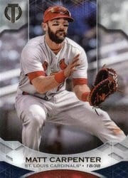 2019 Topps Tribute Base Set Matt Carpenter #62 card
