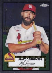 2021 Topps Chrome Platinum Anniversary Base Set Matt Carpenter #230 card