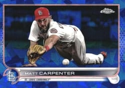 2022 Topps Chrome Sapphire Edition Base Set Matt Carpenter #484 card