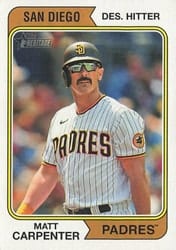2023 Topps Heritage Base Set Matt Carpenter #574 card