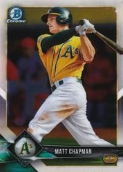 2018 Bowman Chrome Base Set Matt Chapman #42 card