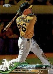 2018 Topps Chrome Base Set Matt Chapman #190 card