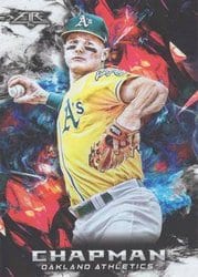 2018 Topps Fire Base Set Matt Chapman #75 card