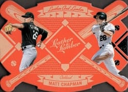 2019 Panini Leather & Lumber Leather and Lumber Matt Chapman #LAL-7 card