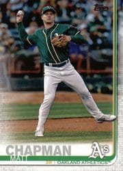 2019 Topps Base Set Matt Chapman #166 card