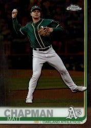 2019 Topps Chrome Base Set Matt Chapman #46 card
