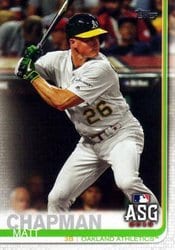 2019 Topps Update Base Set Matt Chapman #US157 card
