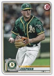 2020 Bowman Base Set Matt Chapman #73 card