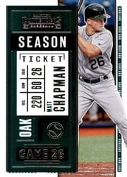 2020 Panini Contenders Base Set Matt Chapman #50 card