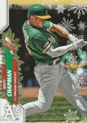 2020 Topps Holiday Base Set Matt Chapman #HW178a card