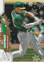 2020 Topps Holiday Base Set Matt Chapman #HW178b card